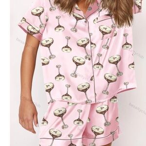 Pink Martini Print Pajama Set